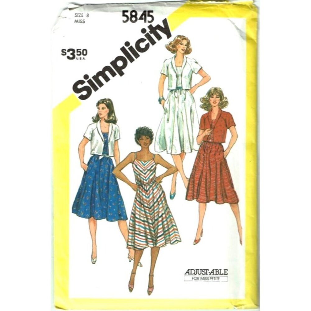 Simplicity Sewing Pattern 5845 Miss‎ Sundress Jacke